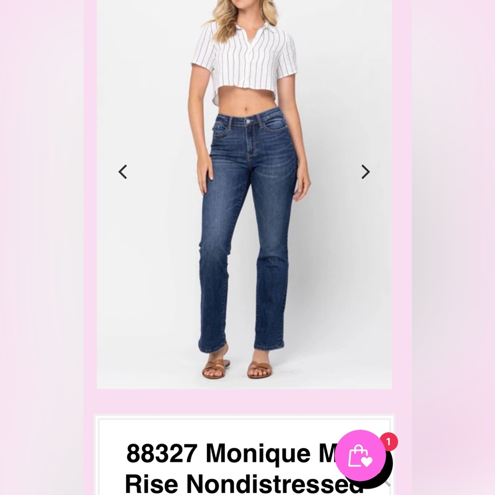 Judy Blue Monique Jeans Mid Rise Sz 11 stretch bootcut flare